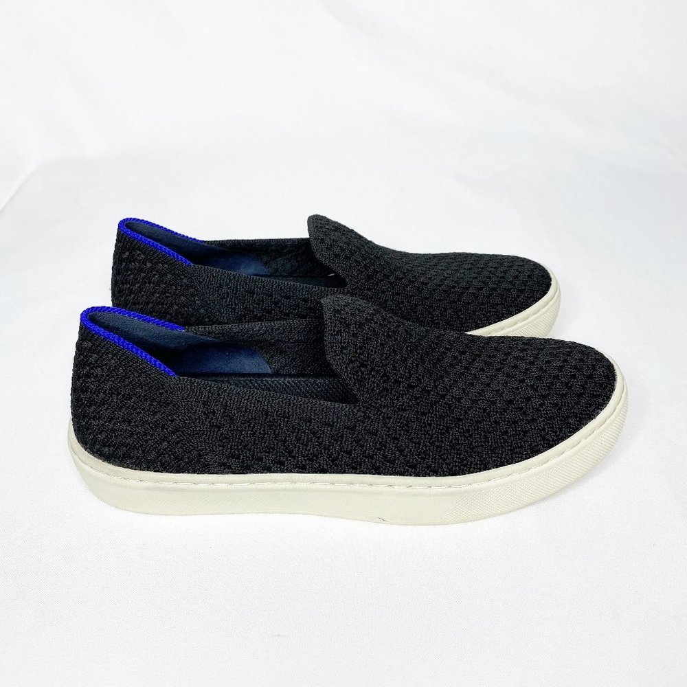 Rothy's Black Honeycomb Slip On Sneaker Size 5